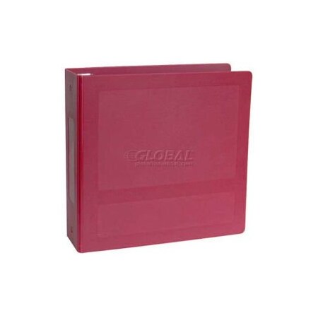 Omnimed Omnimed 1-1/2" Antimicrobial Binder, 3-Ring, Side Open, Holds 300 Sheets, Burgundy 205019-BU3